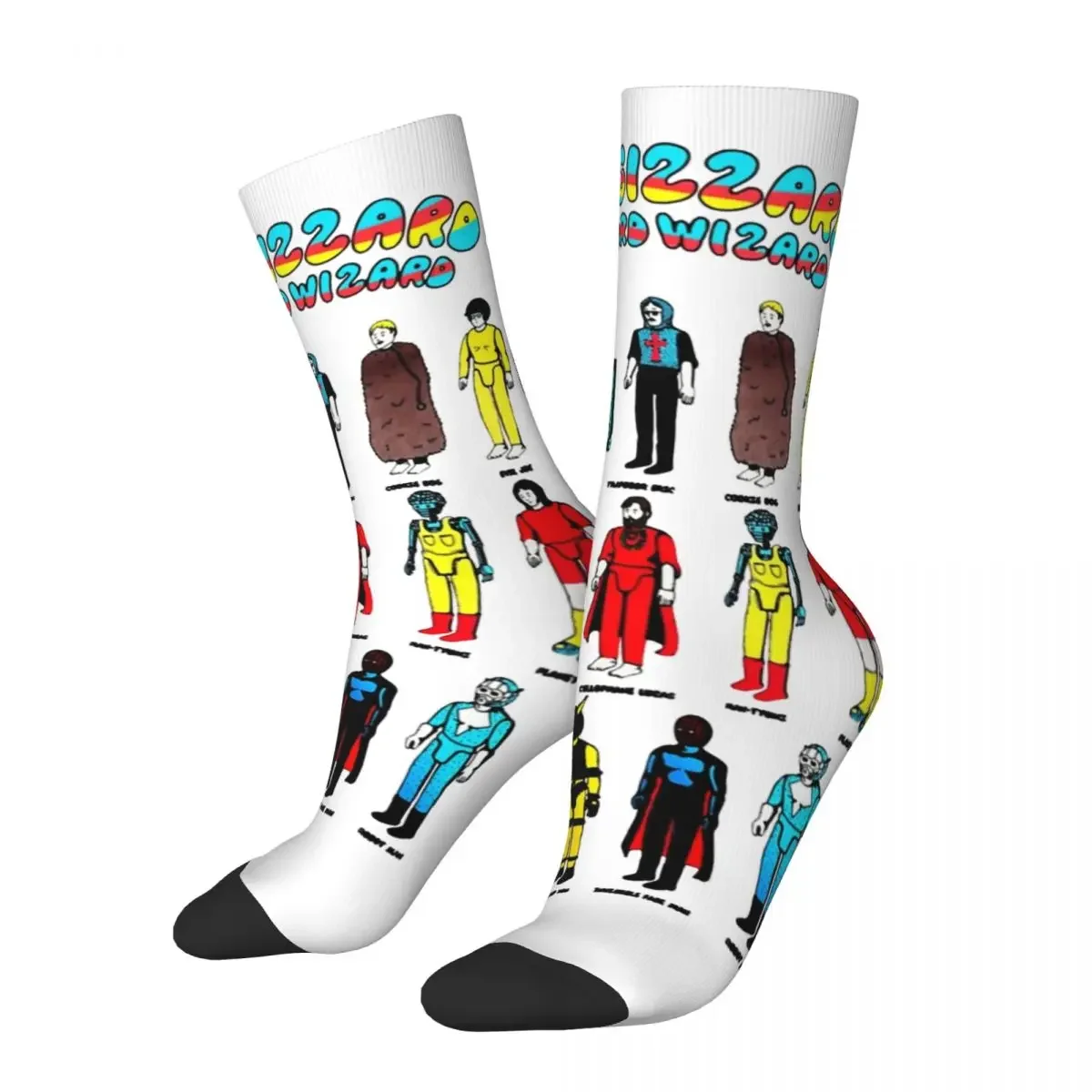 Winter Warm Colorful Unisex King Gizzard And The Lizard Wizard Characters Socks Breathable Basketball Socks