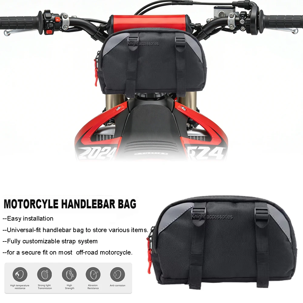 

Motorcycle bag - Universal Dirt Bike Handlebar Bag Waterproof Motorcycle Handlebar Storage Bag for Motocross Off-Road Bike