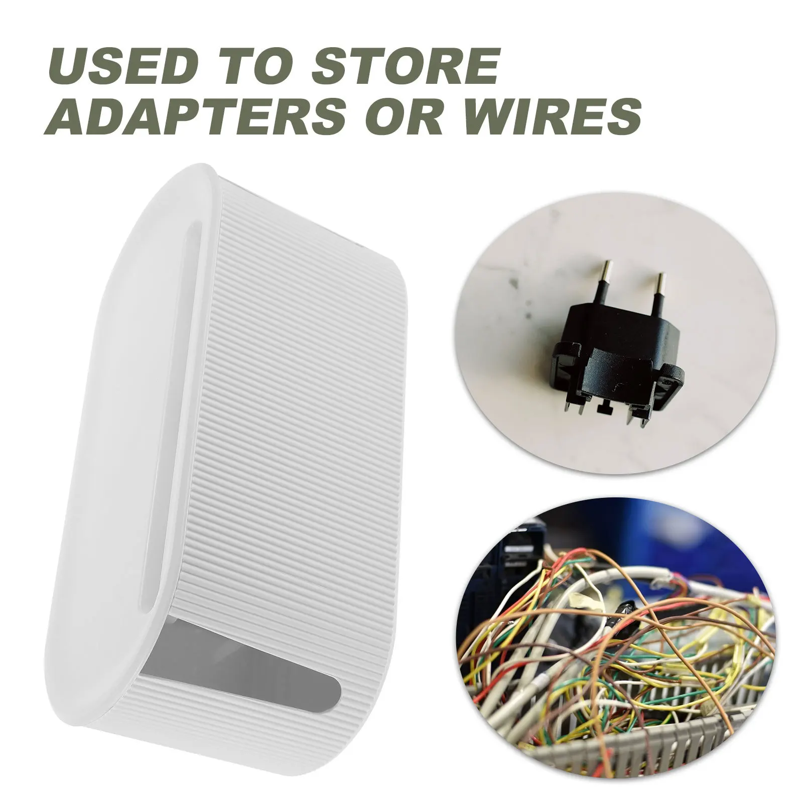 

Cable Management With Outlet Hole Design Large Opening Heat Dissipation Detachable Pp Storage For Power Strip Adapters Cord