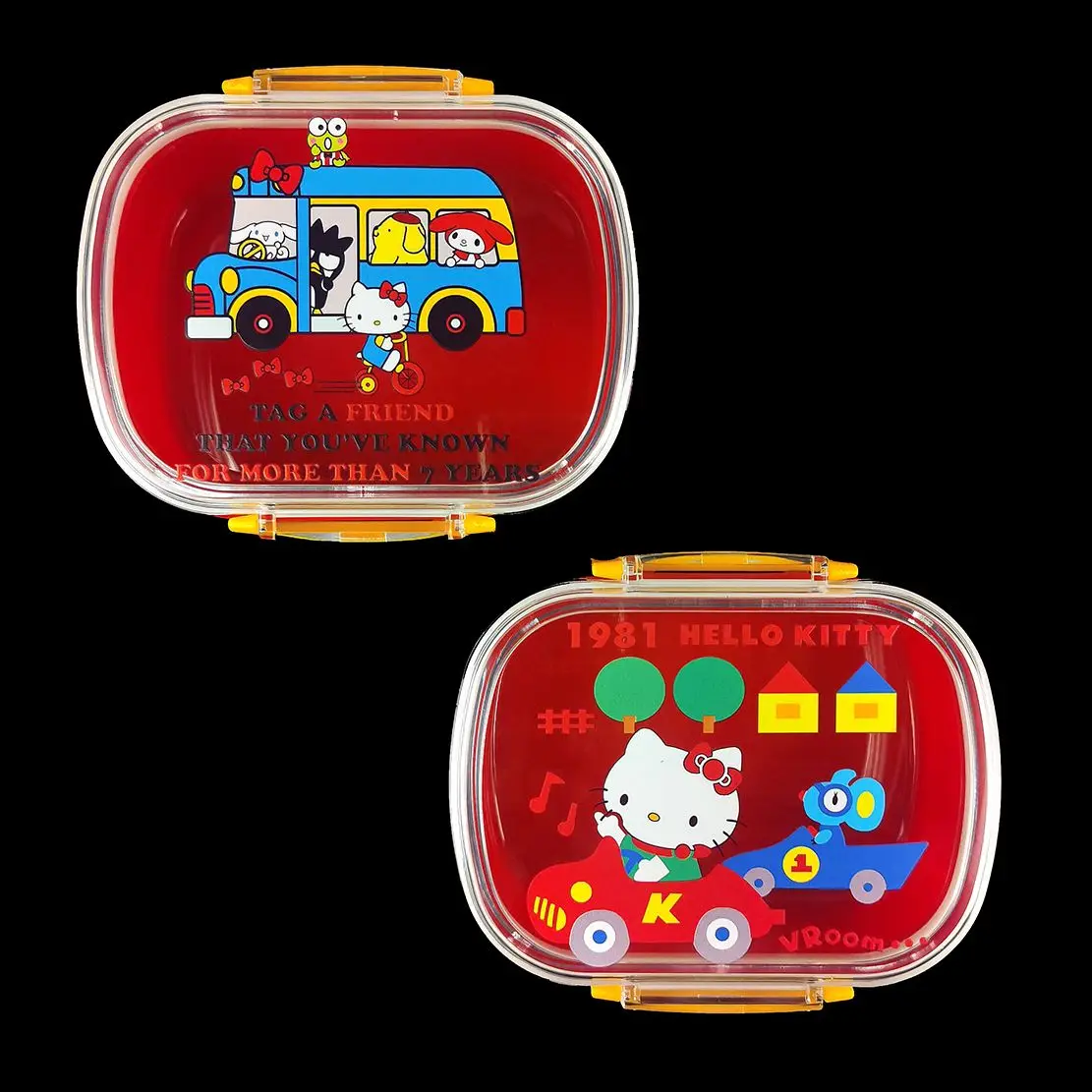

Kawaii Hello Kitty Lunch Box Cute Snack Fruit Dim Sum Lunch Box Student Children Cartoon Anime Microwave PP Girls Gifts Toys