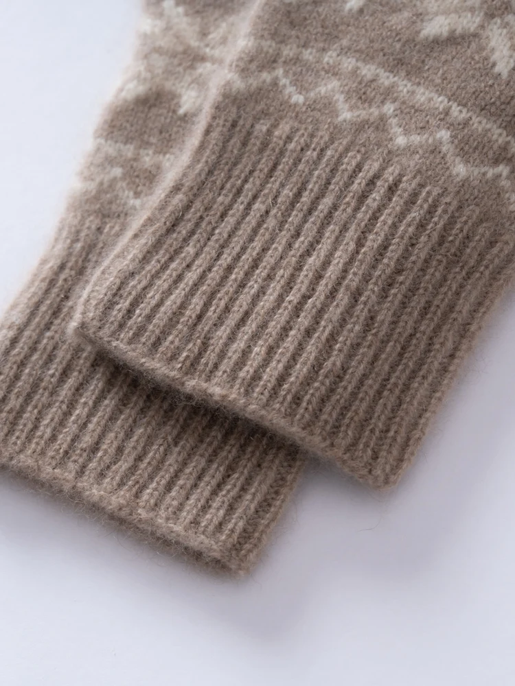ZYCZCXX A-grade 100% Cashmere Knitted Soft Warm Touch Screen Gloves in Autumn and Winter Stretch Gloves for Men And Women.