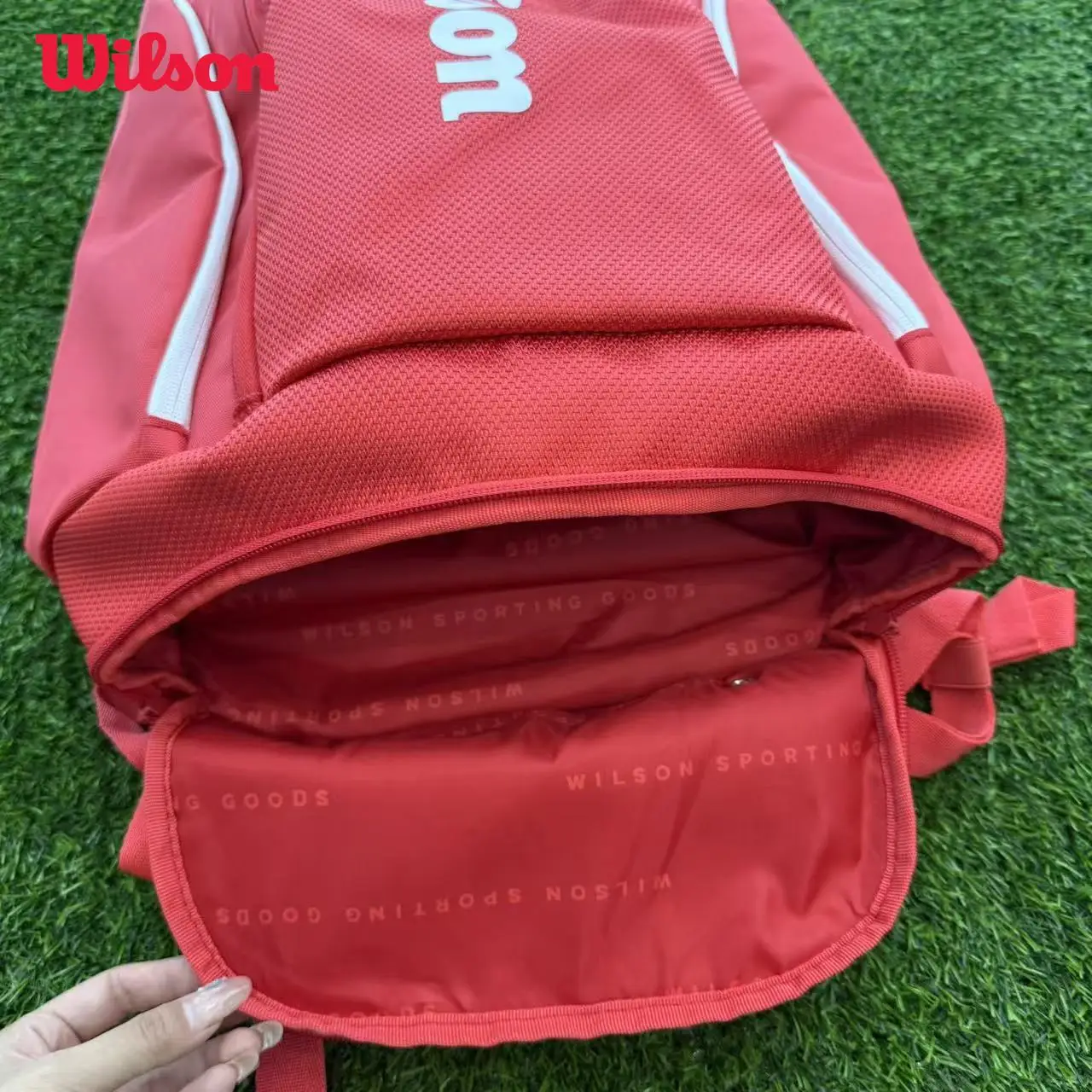 Wilson New 2025 Super Tour Red Backpack Large Capacity Sports Tennis Racquet Bag with Separate Shoe Compartment WR8036901001