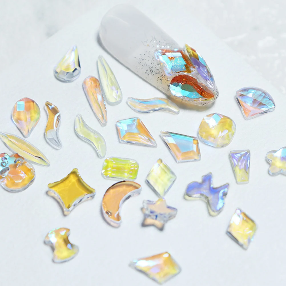 3 szt. 3 woreczki dżetów do paznokci, płaskie ozdoby do paznokci, dekoracje do zdobienia paznokci, materiały do rękodzieła DIY, biżuteria, etui na telefon, album do scrapbookingu