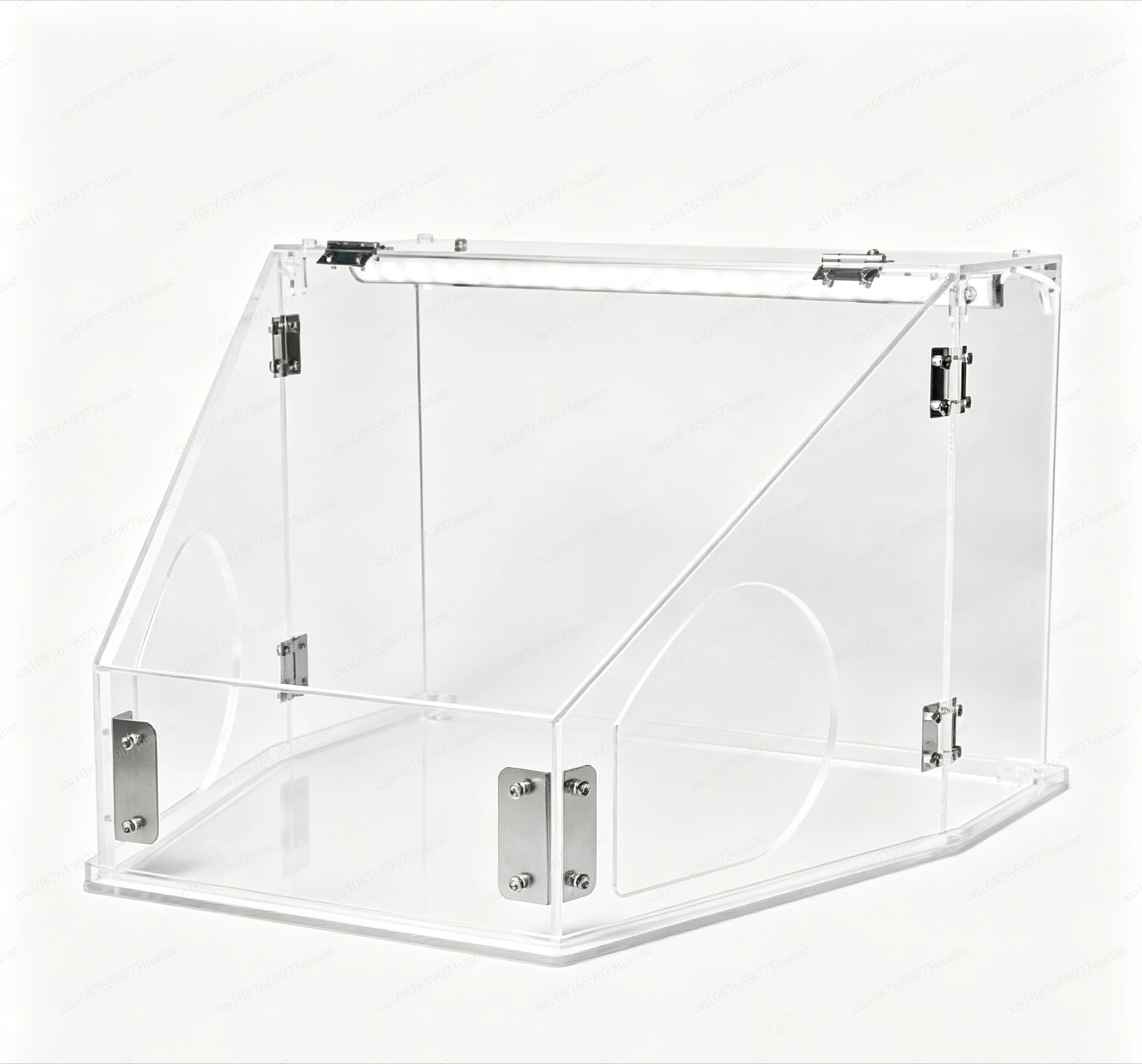 MG024UP Enclosed Grinding Dust Box, LED Illuminated Plastic Polishing Work Case for Sanding Engraving DIY Crafting Projects