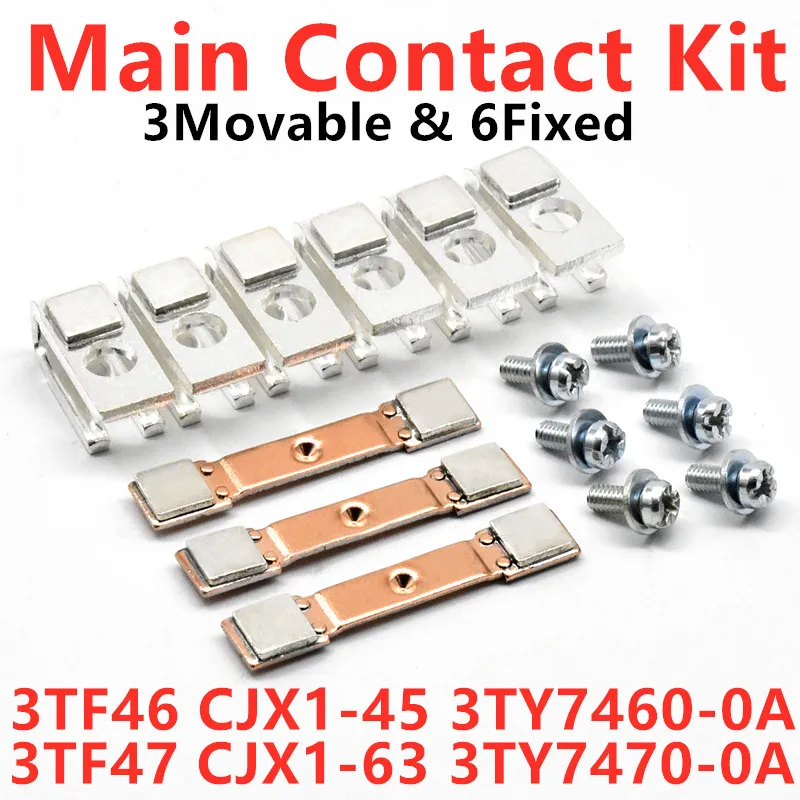 Main Contact Kit for Contactor 3TF47 3TF46 Contactor Spare Parts 3TY7470-0A 3TY7460-0A Moving And Fixed Contacts Replacement Kit