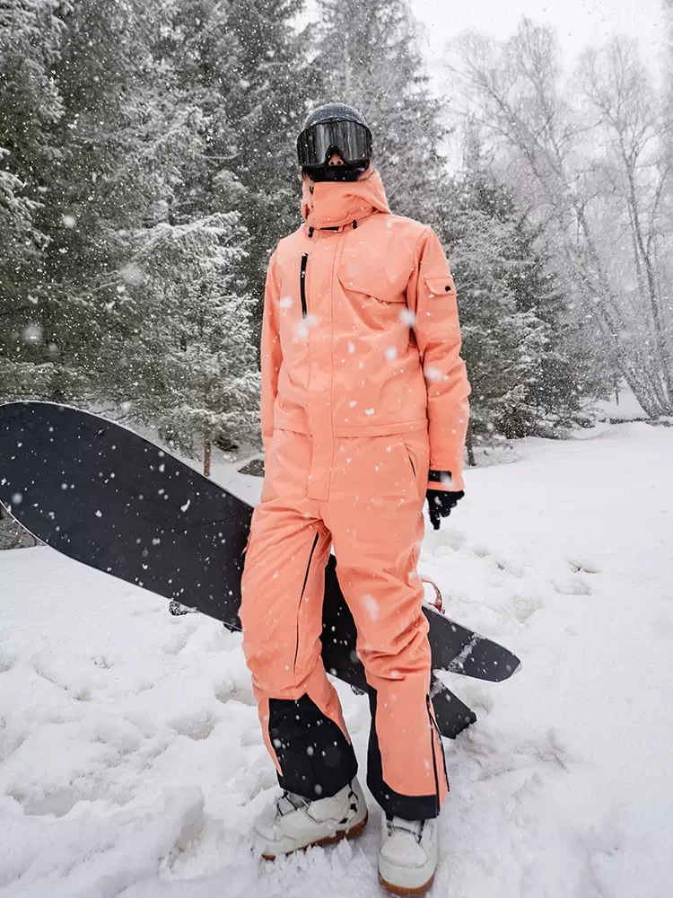 Airpose Tuta da sci monopezzo Impermeabile e traspirante Snowboard Abbigliamento da lavoro invernale Pantaloni Giacca da sci Donna Uomo