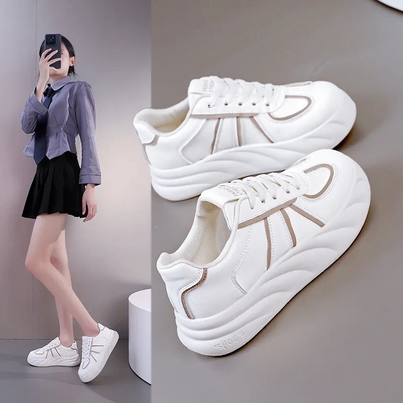 

Women Vulcanized Shoes Autumn Women New Korean Version Female Student Height Increasing Sports Board Shoes Casual