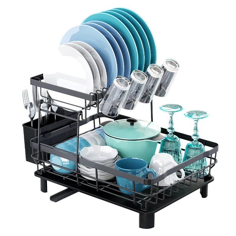 

Kitchen Shelf Dishes and Dishes Storage Rack Drain Rack Household Multifunctional Dish Rack Dish and Chopsticks Storage Box