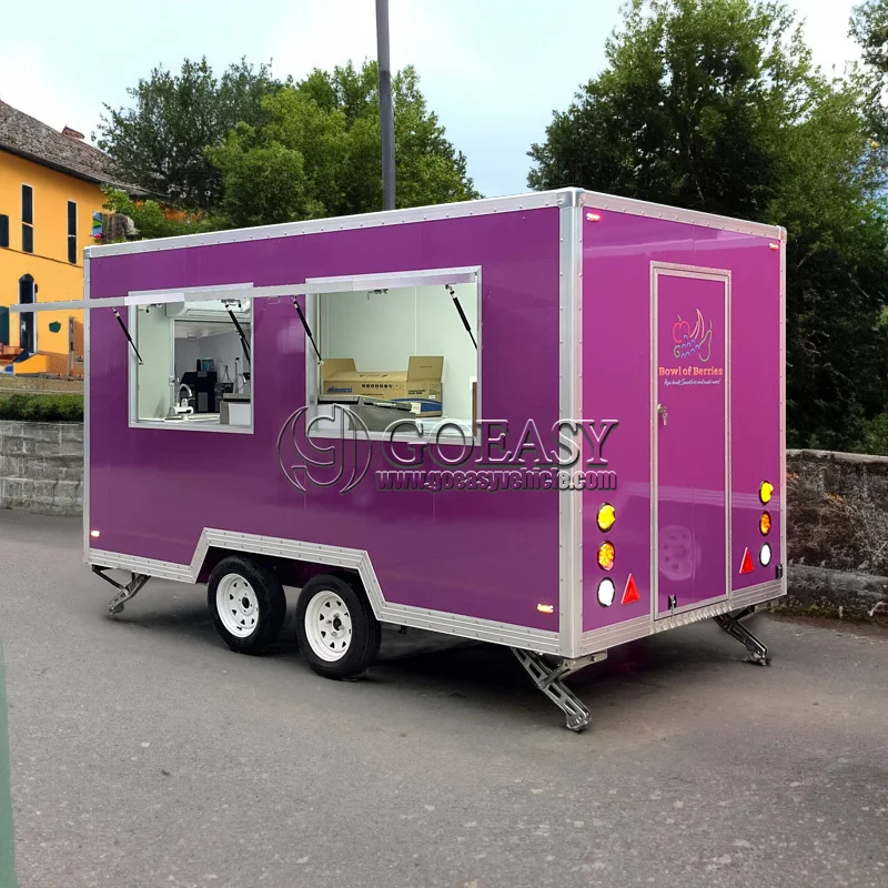 Custom Concession Kitchen Trailer Mobile Food Truck Coffee Cart Fully Equipped Sale