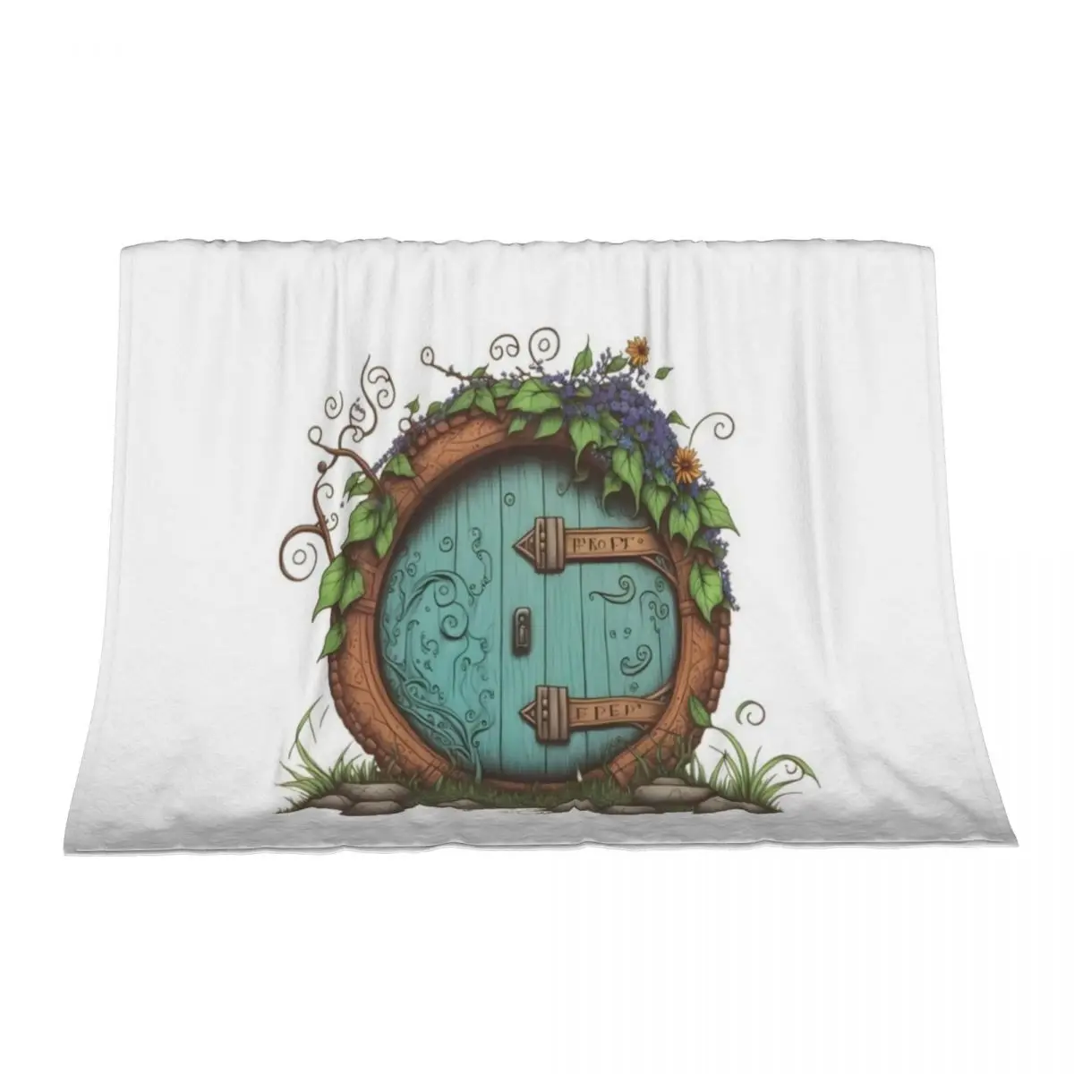 

Beautiful Round Door - White - Fantasy Throw Blanket For Baby anime Giant Sofa Blankets