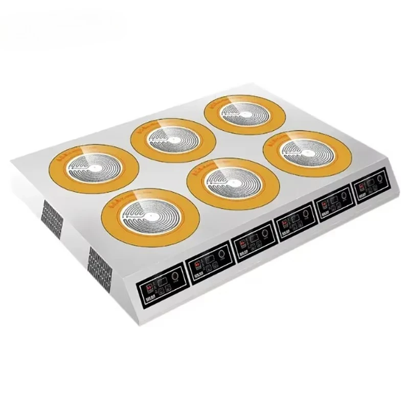 

Многофункциональная индукционная плита из нержавеющей стали с несколькими конфорками, высокомощная, для коммерческого использования, с керамической поверхностью, для приготовления в казанах/кастрюлях