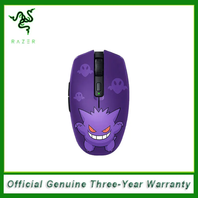 New Razer Pokemon Gengar Edition Orochi V2 Wireless Mouse Up to 950hrs Battery Life Mechanical Mouse Switches 2 Wireless Modes