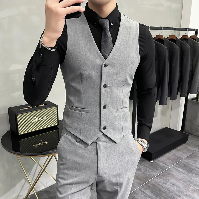 G498110 slim fit suit vest suit men wedding groomsmen dress