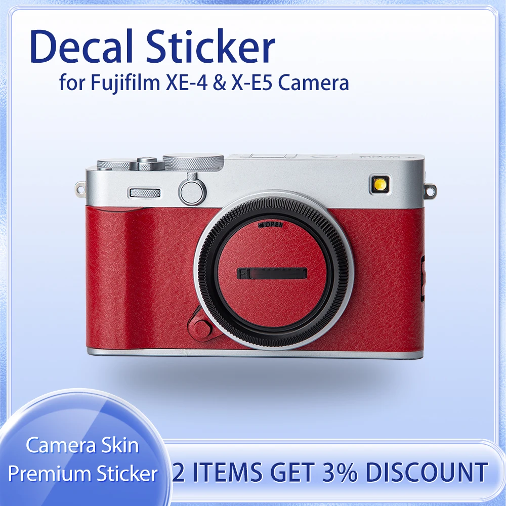 

XE5 Transparent Film Customized Sticker For Fujifilm Fuji X-E5 XE4 XE-4 XE5 Decal Skin XE 5 Camera Vinyl Wrap Protective Coat