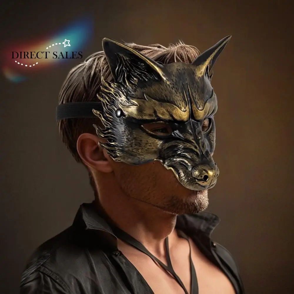 

Creative Wolf Halloween Mask Half Face Animal Masquerade Mask Dress Up Props Foam Cosplay Mask Women