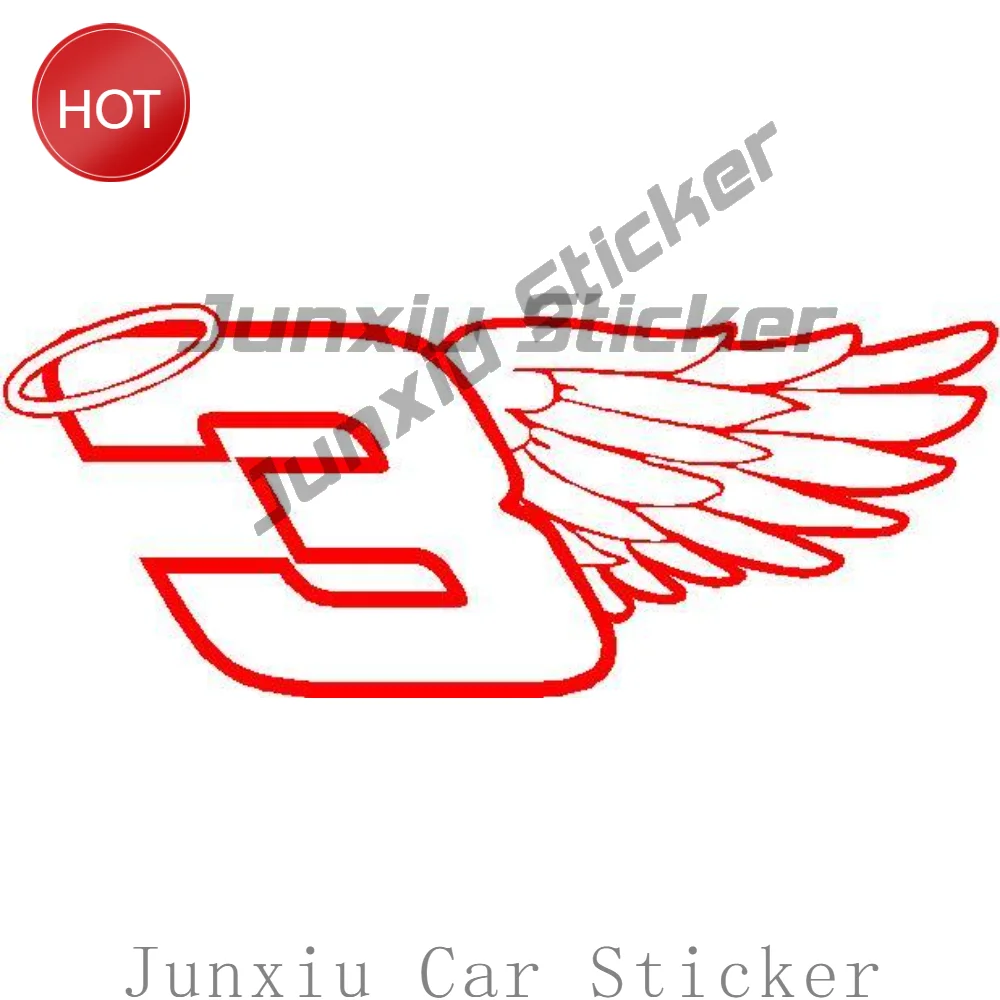 3 DE Wing In Memory Racing Creative Vinyl Decal Waterproof For Car Window Truck Window Sticker Racing Graphic