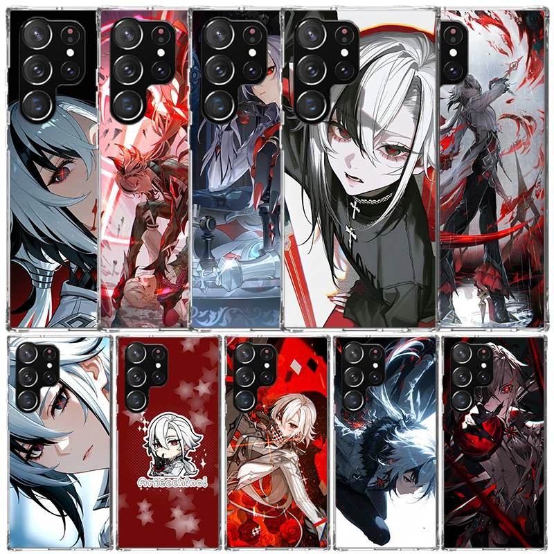 Arlecchino Genshin Impact Soft Cover for Samsung Galaxy S25 Edge S26 S24 S23 Ultra Phone Case S22 S21 Plus S20 FE Print Pattern