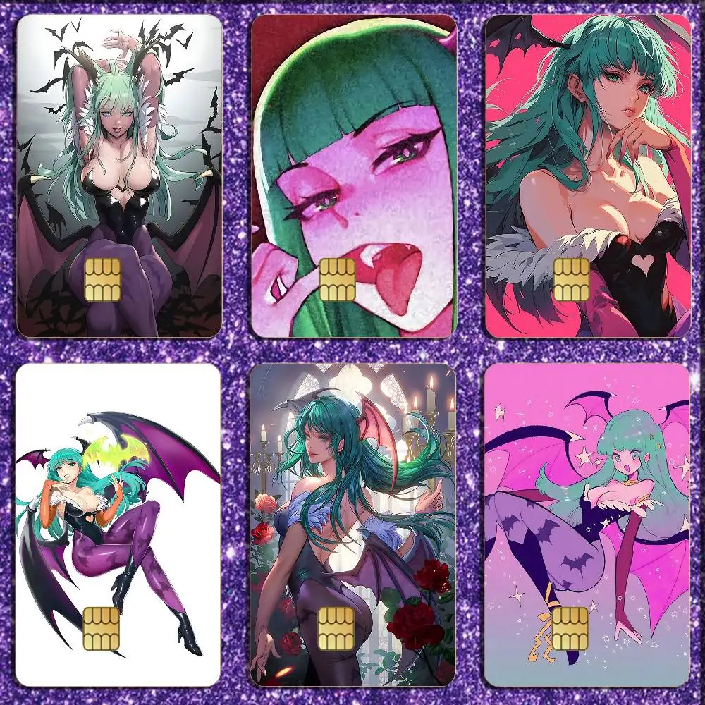 

M-Morrigan A-Aensland Credit Card HD Stickers Game Card Decal Card Matte Film Skin Small Chip Waterproof Sticker