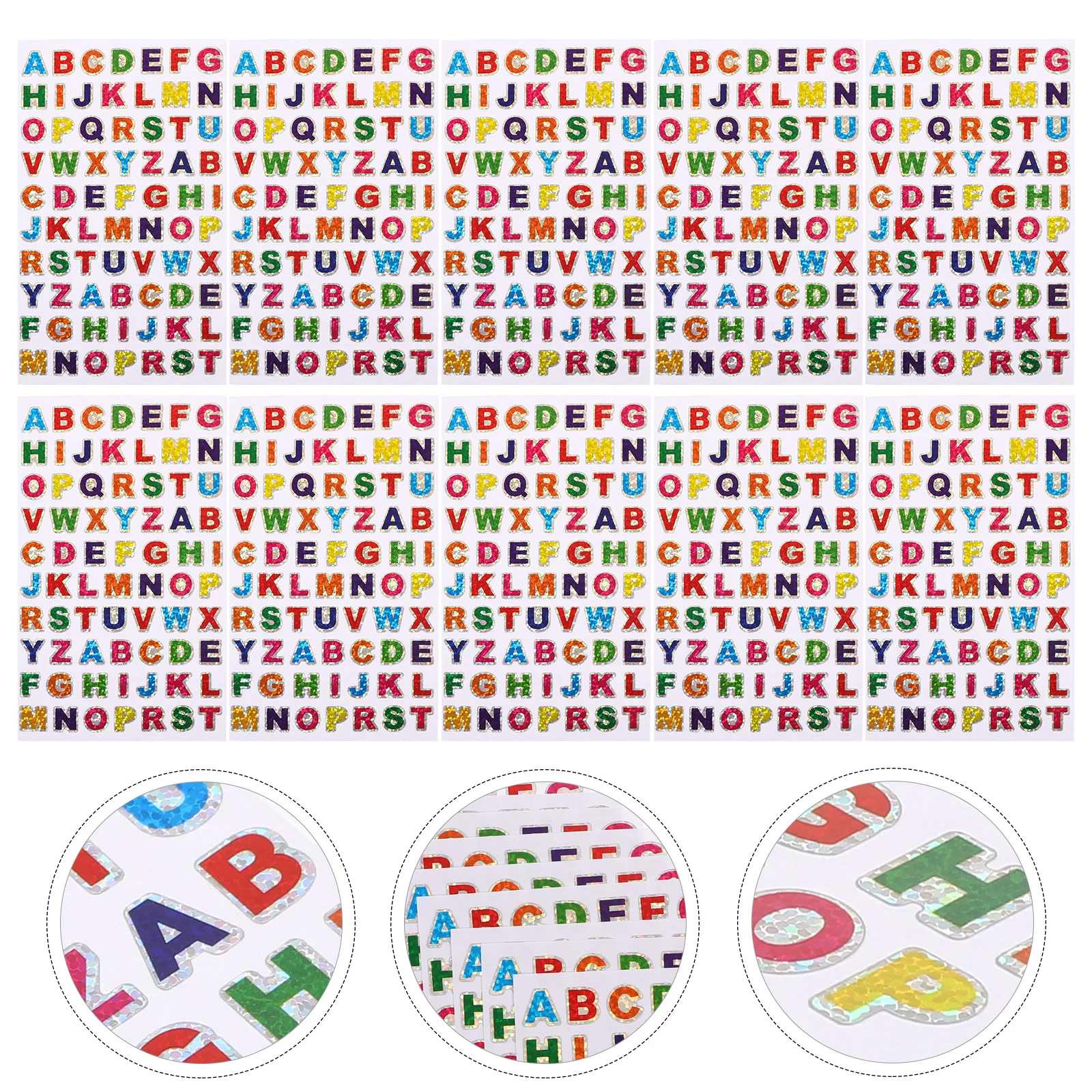 

100Pcs Colorful Letter Stickers Self Adhesive Alphabet Decals for Scrapbook DIY Diary Notebook Decorative Crafts