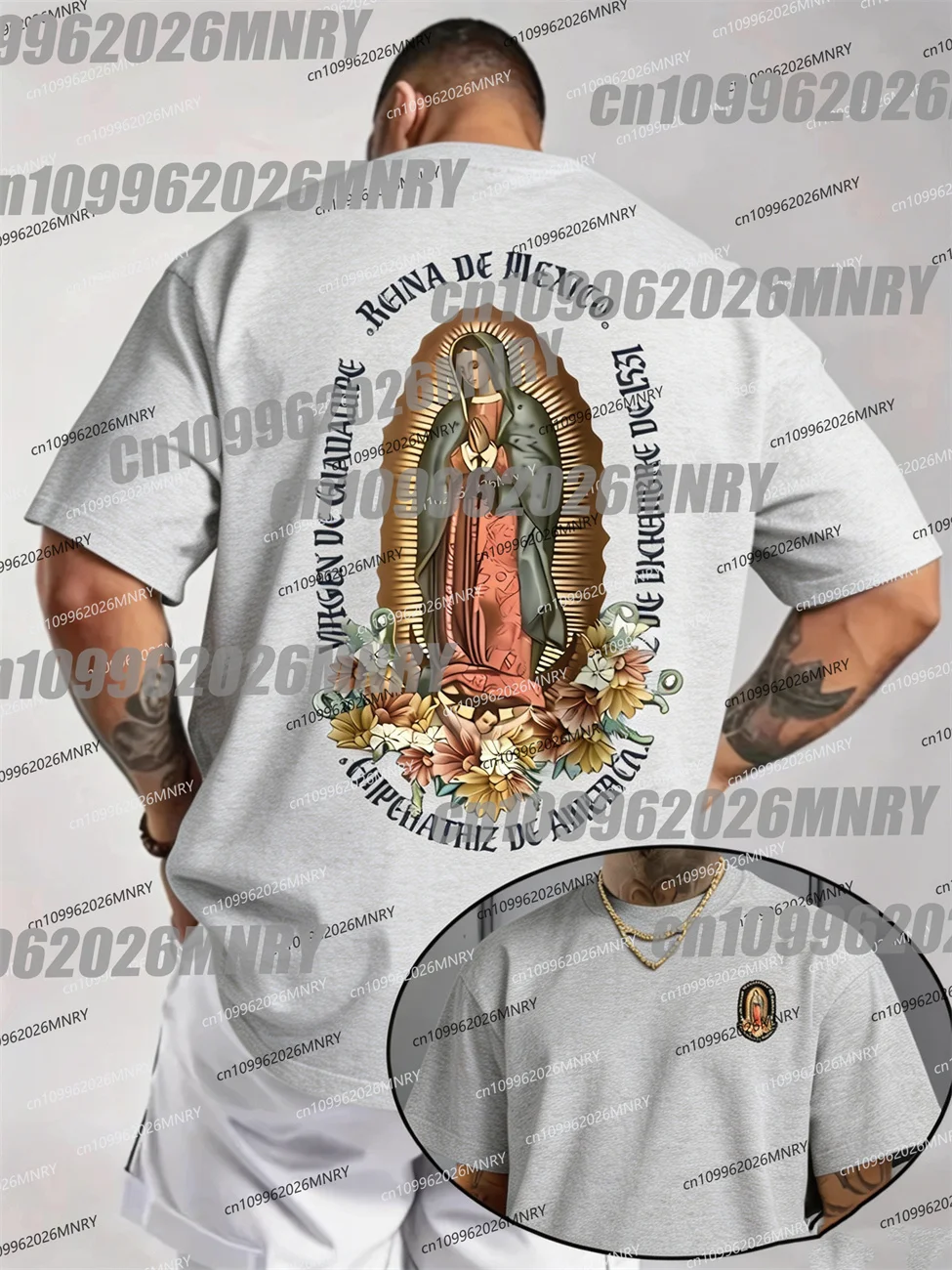 camiseta-religiosa-de-guadalupe-masculina-com-estampa-floral-de-nossa-senhora-adequada-para-o-verao-para-criancas-e-ocasioes-especiais
