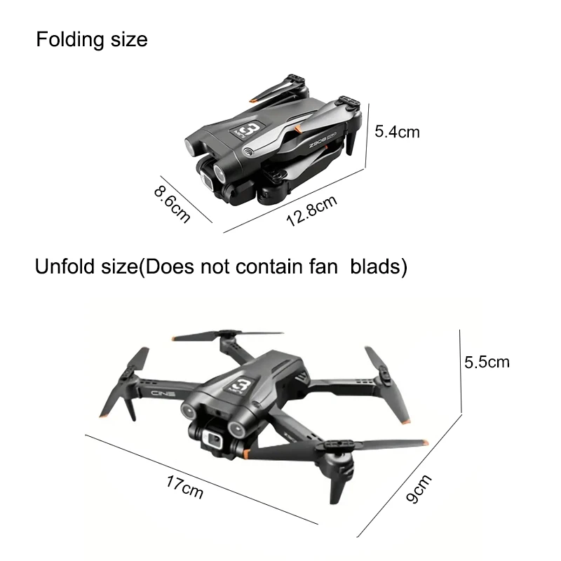 Drone Z908 Pro Max Obstacle Avoidance Brushless Motor HD Dual Lens ESC Professional WIFI FPV 4 Axis Folding RC Quadcopter Toy