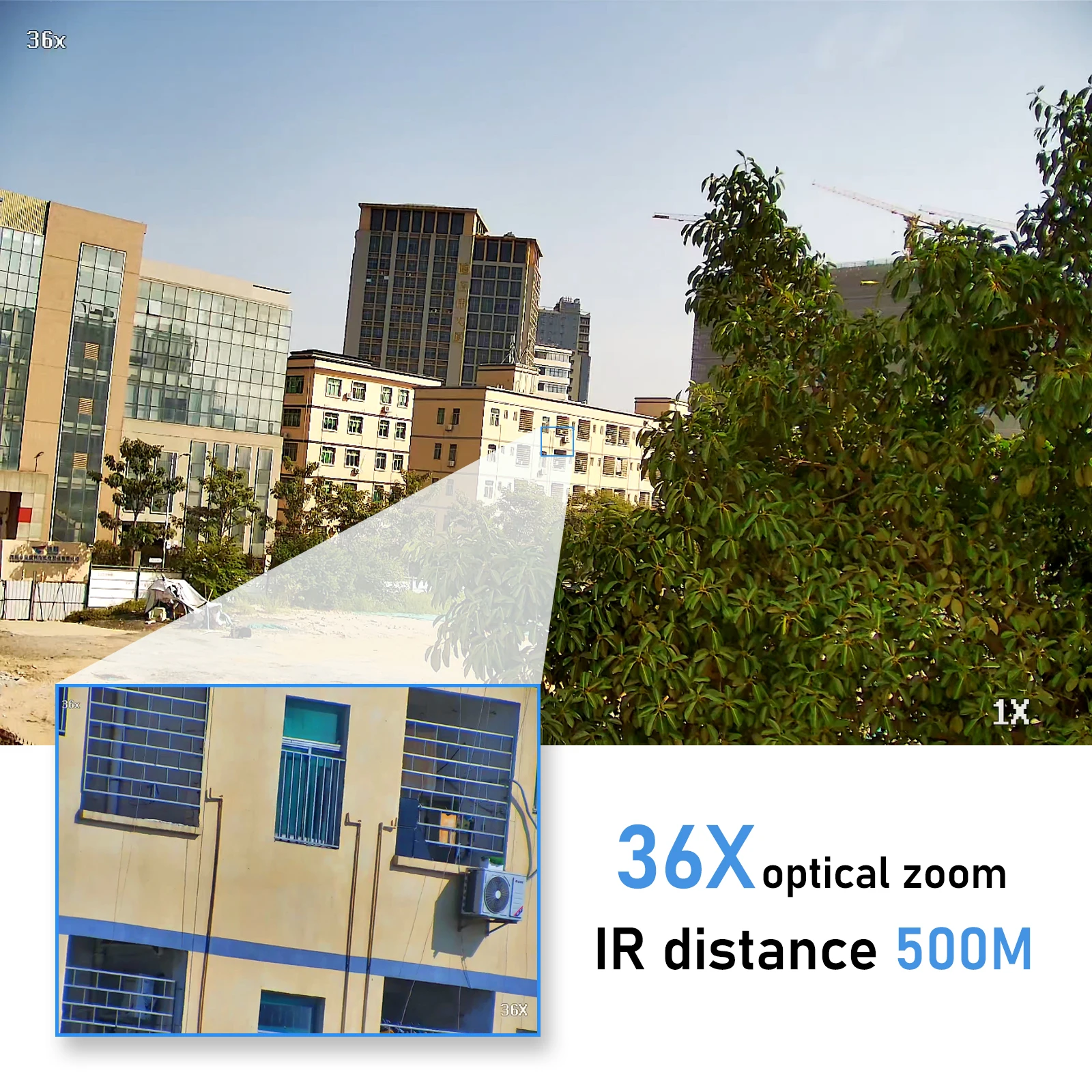 كاميرا JideTech 8MP 36X زووم بصري تعمل بالطاقة الشمسية 4G إصدار الاتحاد الأوروبي كاميرا PTZ مع بطاريات ليثيوم قابلة لإعادة الشحن 120W60AH