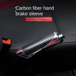Car decoration Car handbrake cover Car handbrake decoration cover plastic decoration jacket carbon print handbrake cover auto pa