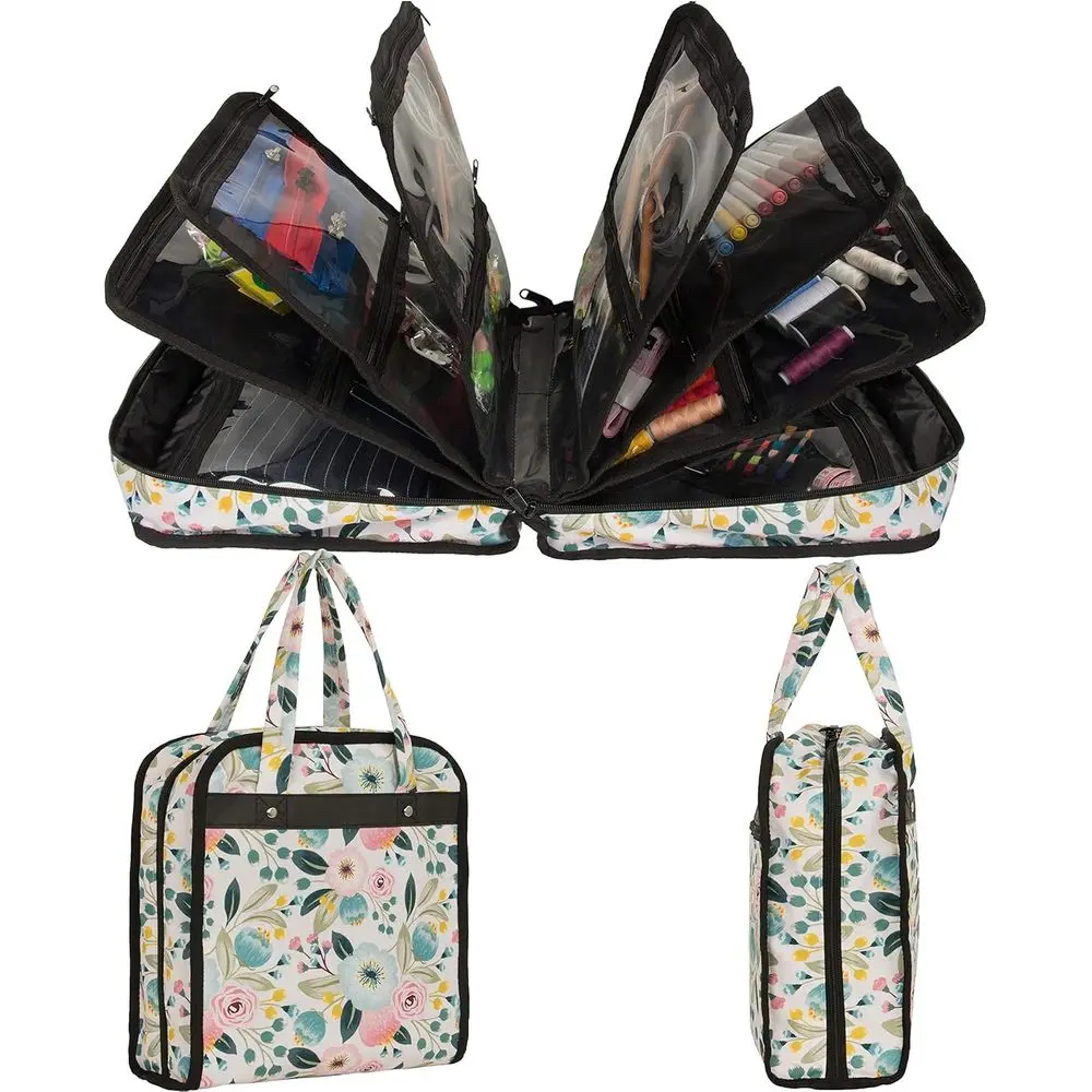 

PACMAXI Sewing Accessories Storage Bag, Knitting, Craft Tools And Accessories Organizer, Roomy Carrying Bag for Sewing Tools And
