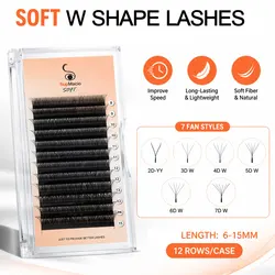 Supmacio W 5D/4D/3D 2D przedłużanie rzęs gotowana objętość łatwy wentylator YY Lash naturalne miękkie sztuczne rzęsy na własne logo