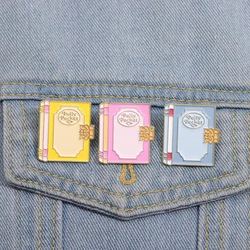 Coloring Book Enamel Pins Custom Yellow Pink Blue Brooches Lapel Badges Funny Jewelry Gift for Friends
