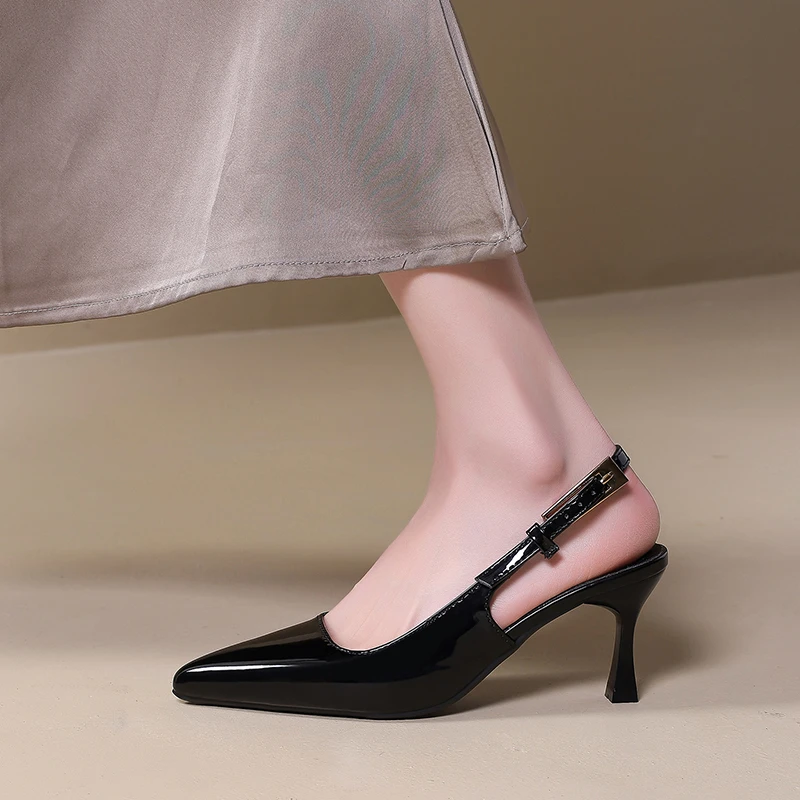 

Модные роскошные универсальные женские туфли на тонком каблуке, новые элегантные босоножки на каблуке с острым носком, весна 2026