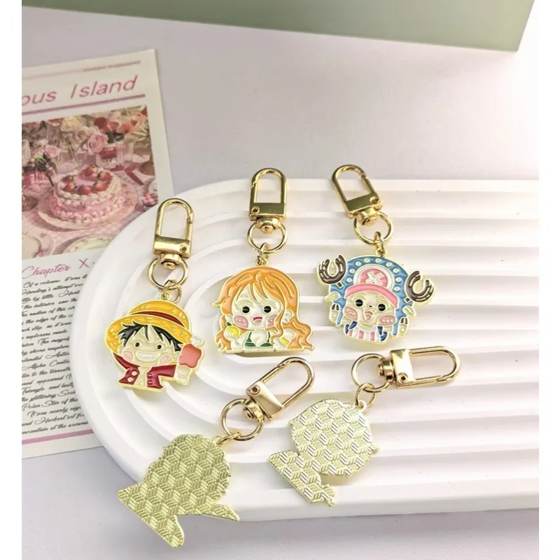 

One Piece Cartoon Keychain Zoro Cap Luffy Anime Action Figure Sanji Backpack Key Decorate Children Birthday Gifts Christmas Gift