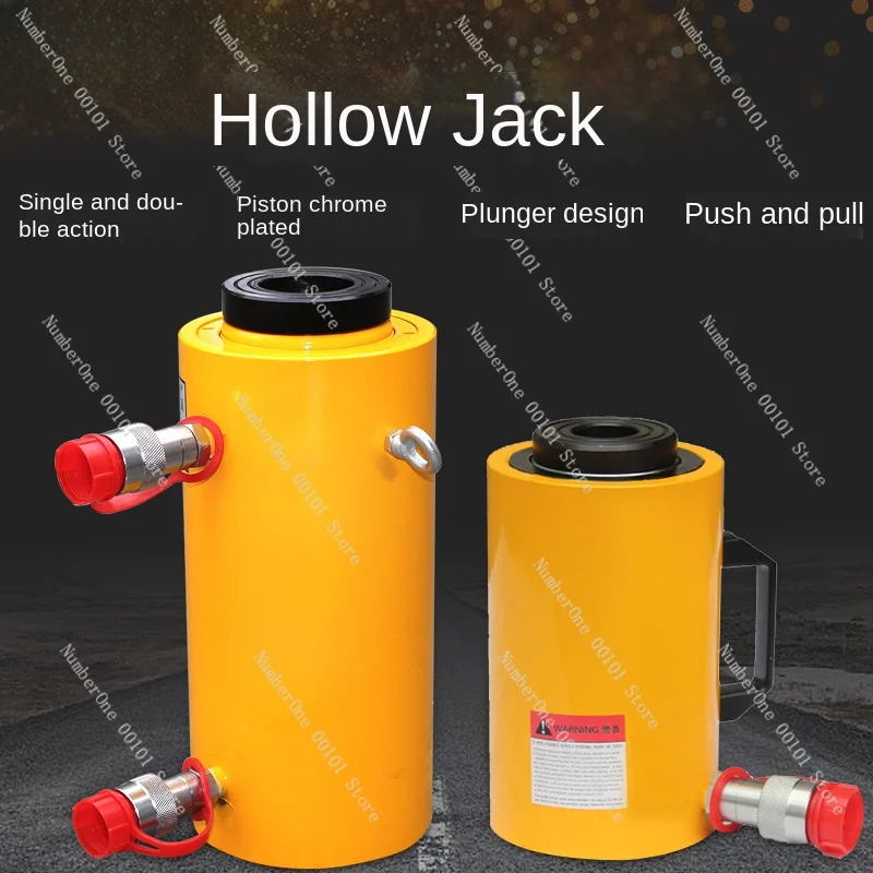 Hollow hydraulic jack Separate hollow piercing pile foundation detection Single and double acting Manual electric 20 tons