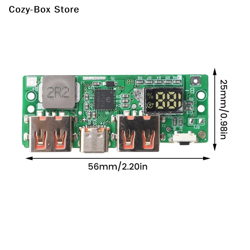 [ZY]Fast Charge Module IP5356 Digital Display QC/PD3.0 Support For Lithium Battery Charge Compact Stable Industrial Power Module