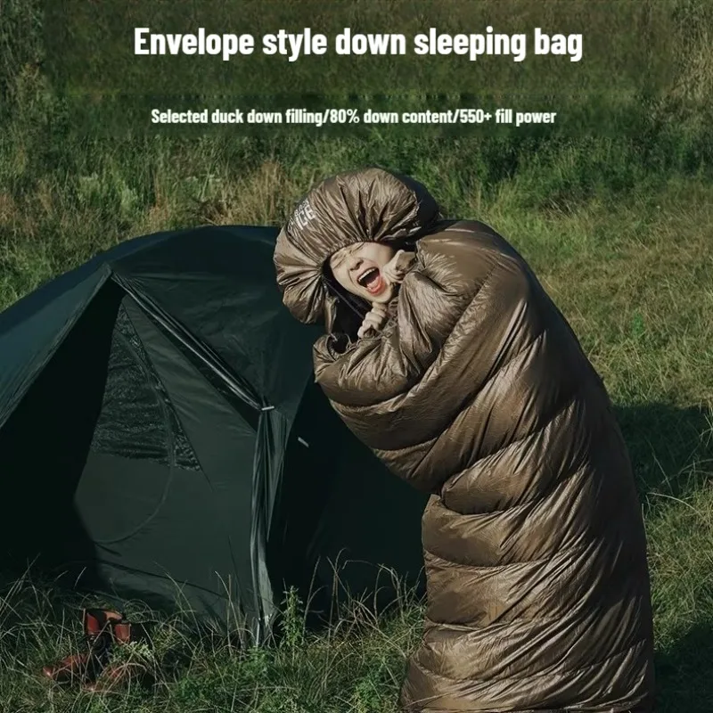 

Outdoor Portable Exquisite Camping Single Down Sleeping Bag for Adults Envelope & Rectangular Style 85x205cm