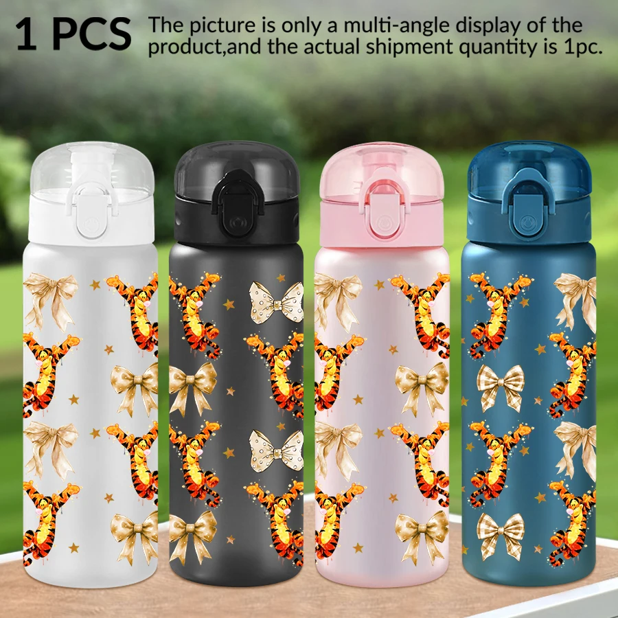 

1Pc Disney, Tigger, Bow, 26oz Plastic Water Bottle Sports Water Cup with Lift Rope Birthday/Back To School Gift