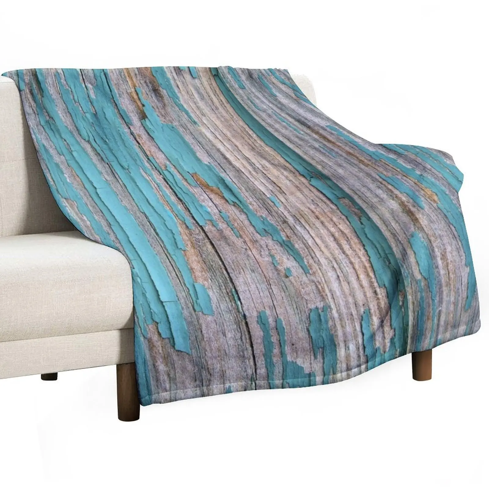 

Shabby rustic weathered wood turquoise Throw Blanket Flannels for babies Blankets Sofas Of Decoration Furry Blankets
