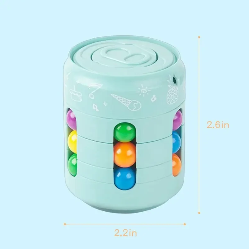 4.5x5.2CM Magic Rotating Bean Puzzle Toy Kids Fingertip Fidget Stress Relief Game Montessori Education ToysKids Birthday Gift