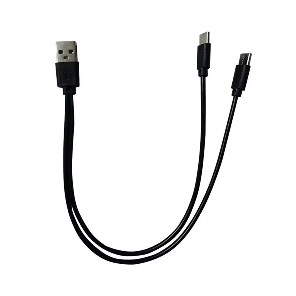 50cm przejście ze złącza męskiego na podwójne USB typu C wtyk męski ładowarka zasilania Y kabel TYPE-C kable