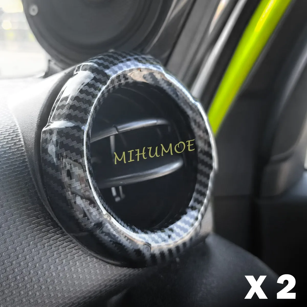 ل 2019-2025 سوزوكي جيمي ألياف الكربون وحدة التحكم المركزية الجانب تكييف الهواء تنفيس المخرج غطاء الزخارف 2024 2023 2022 2021 2020