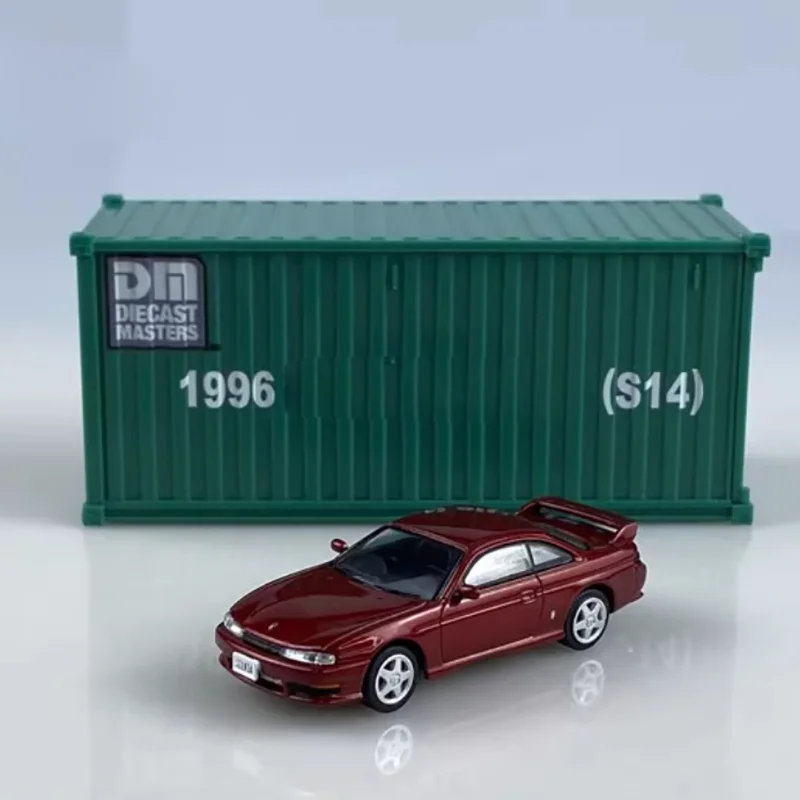 DM Container Diecast escala 1/64 S14, modelo de coche japonés, coche deportivo, modelo de coche de aleación, exhibición de colección, exhibición de regalo para niños