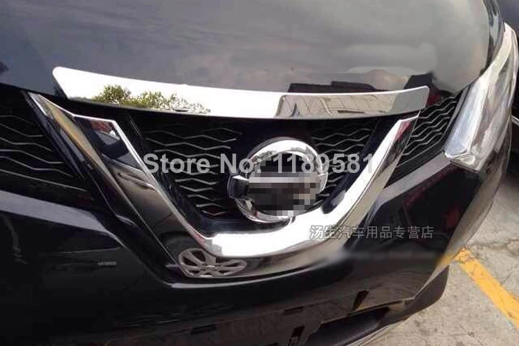 

For Nissan X-Trail Rogue 2014 2015 2016 Stainless Steel Front Grille Around Hood Trim Car Accessories Stickers