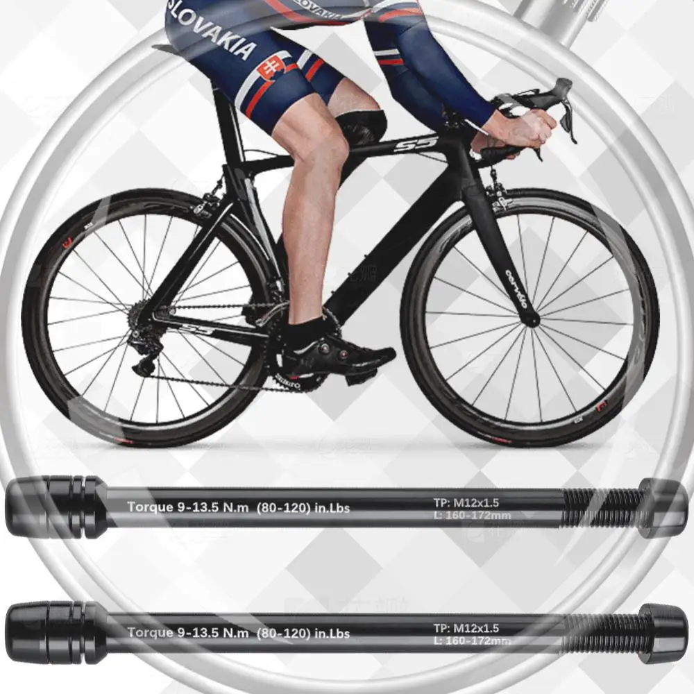 

Thru Axle Adapter Aluminum Alloy Rear Wheel Spike Portable Bicycle Axle Skewer Lightweight for Road Bike Mountain Bike