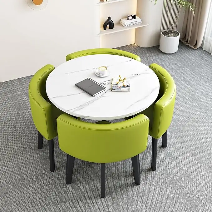 

Front Desk Reception Counter Negotiation Table Set for Balcony Living Room round Dining Table for Lounge Dining Room