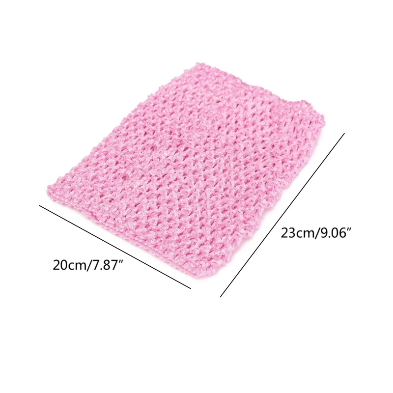 Q0KB 9 Inch Chest Children 20x23CM Elastic Wrapped Chest Knit Girl Crochet Headband Tutu Tube Tops Wide DIY Skirt Dress