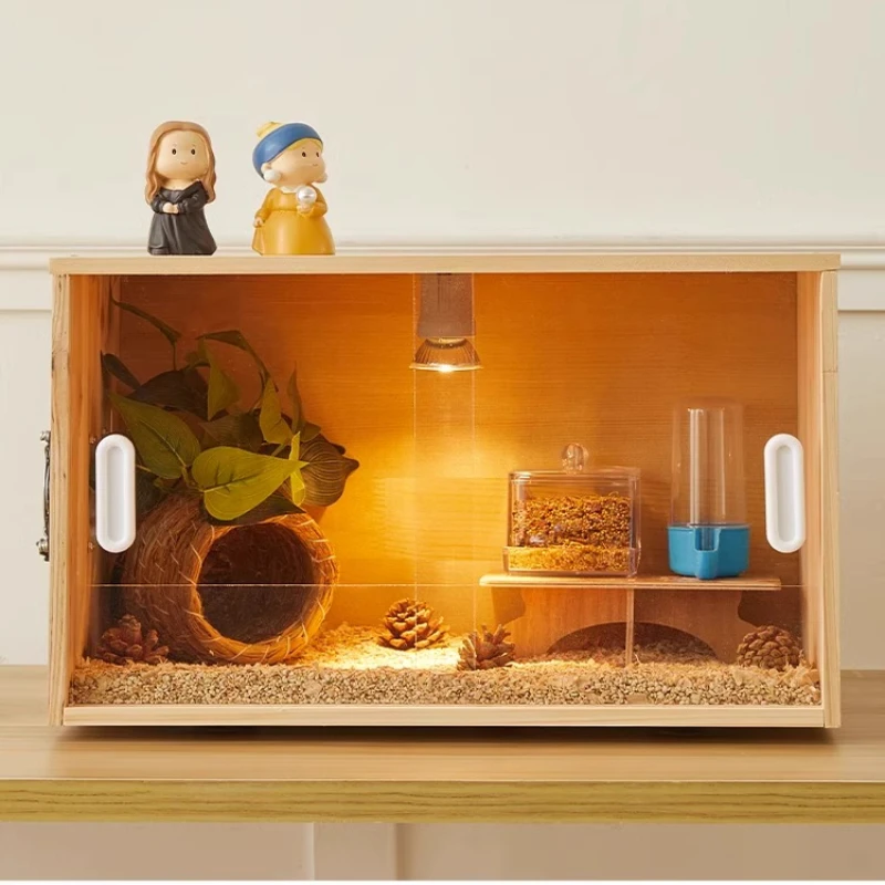 

Pet Feeding Box Sliding Door Pet Raising Constant Temperature Chicken Coop Complete Set of Scenic Cages Breathable Pet Supplies