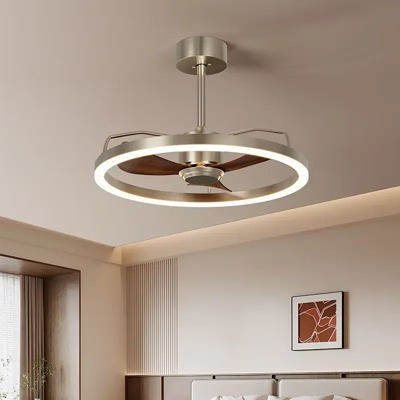 Home Bedroom Hotel Fixture Fan Light Modern LED Iron Ceiling Fan with Light BedRoom Livingroom Aluminum Fan Chandelier Lamp - view 6