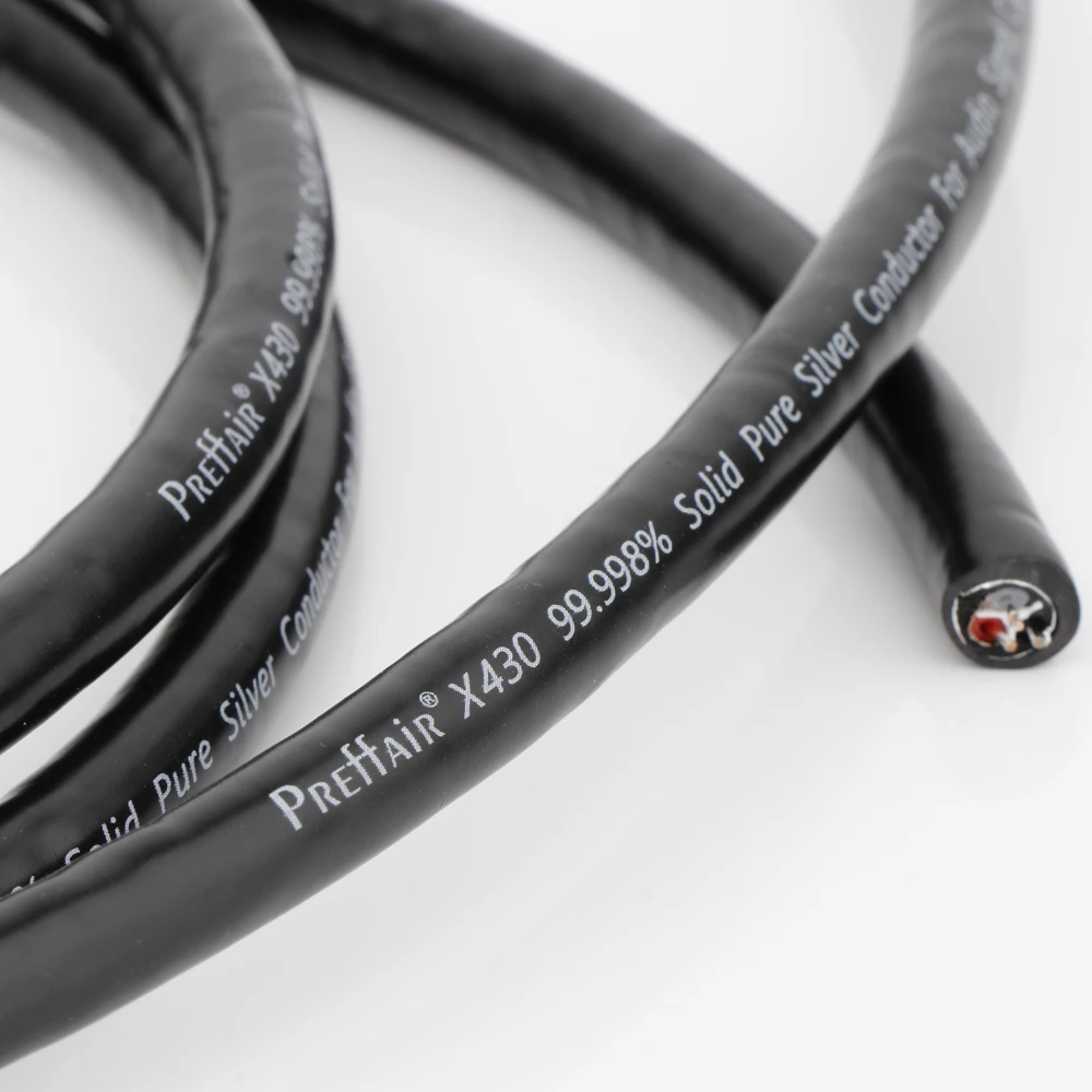 Preffair X430 Audiophile Pure 99.998% Silver HiFi Audio Line 3 Cores Signal Bulk Cable DIY RCA / XLR Balance Cables