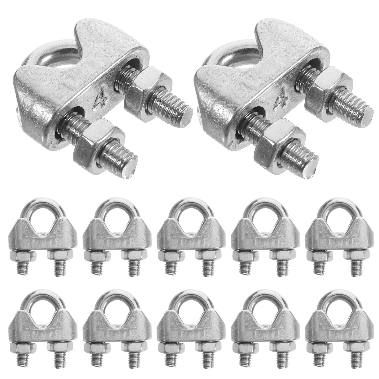 

20 Pcs Stainless Steel Cable Clamps Wire Rope Clips U bolt 20 Wear Resistant 304 For Fixing Connecting Cables