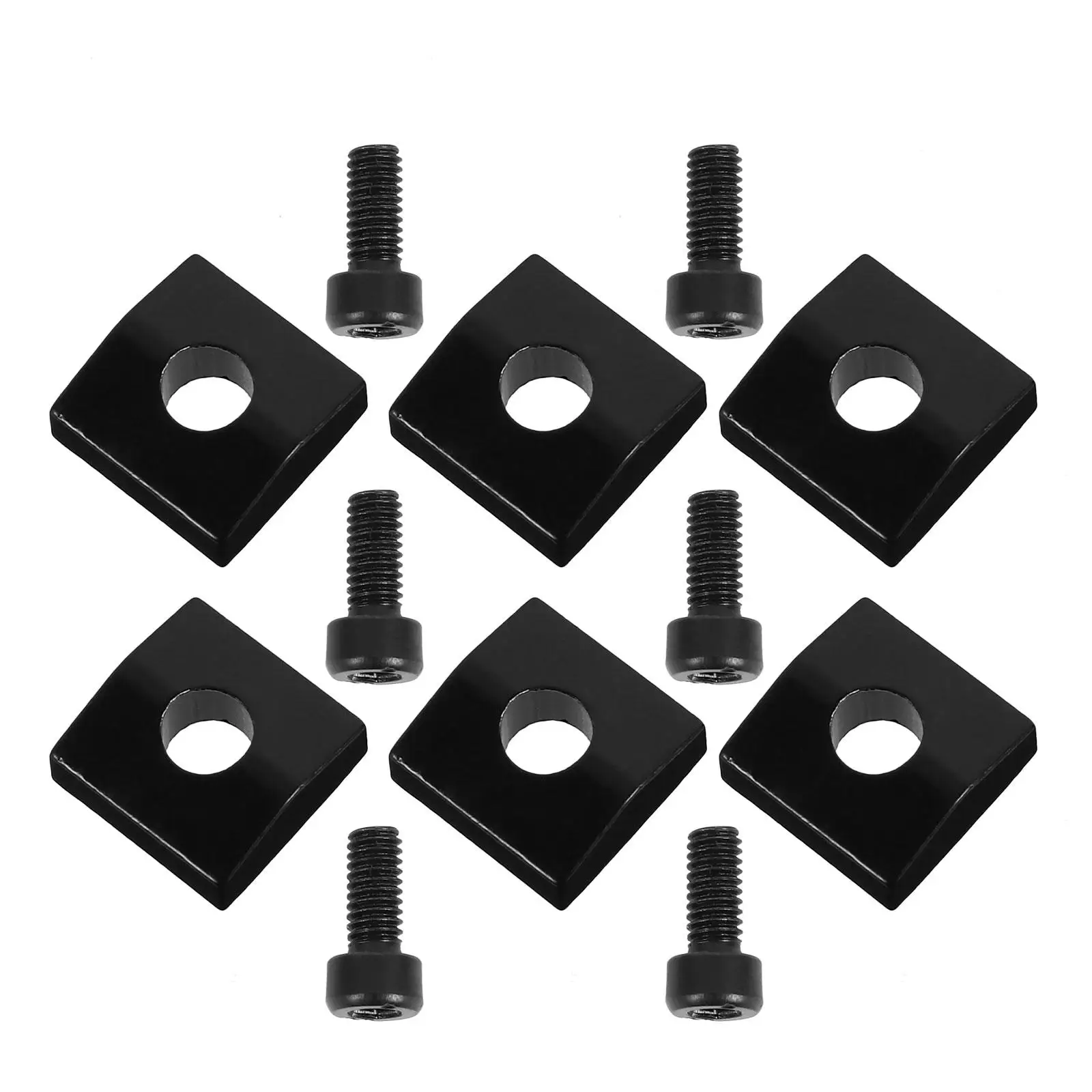 

2 Sets Component Electric Guitar String Lock Screws Clamp Iron and Zinc Alloy Metal Nut Block